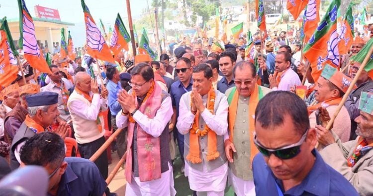 मुख्यमंत्री धामी ने भाजपा प्रत्याशी अनिल बलूनी के लिए मांगे वोट