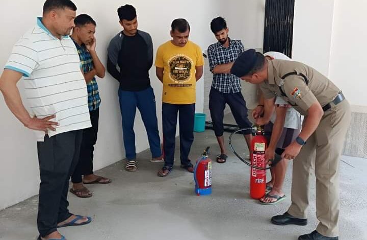 फायर सर्विस ने किया फायर रिस्क निरीक्षण