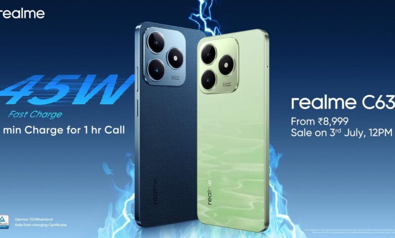 स्मार्टफोन रियलमी सी63 पेश किया