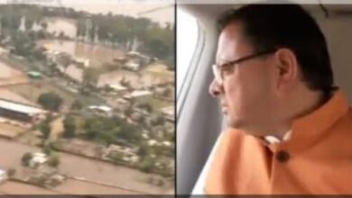 सीएम ने किया बाढ़ प्रभावित क्षेत्रों का हवाई दौरा