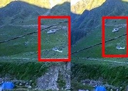 नदी में गिरा हेलिकॉप्टर