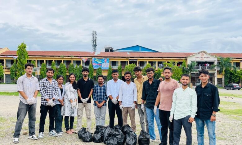 एनएसयूआई ने चलाया सफाई अभियान