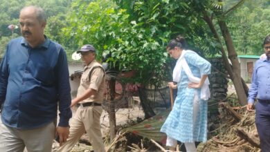 जिलाधिकारी ने लिया नुकसान का जायजा जिलाधिकारी ने लिया नुकसान का जायजा