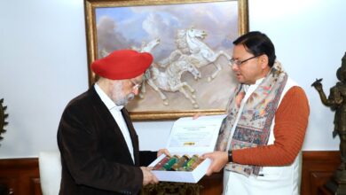 केंद्रीय मंत्री को किया राष्ट्रीय खेलों के लिए आमंत्रित