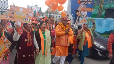 भाजपा प्रत्याशी रवि कुमार ने किया शक्ति प्रदर्शन, उमड़ा भारी जन सैलाब