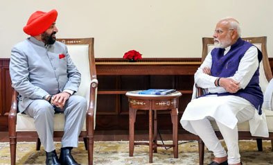 राज्यपाल ने की प्रधानमंत्री से शिष्टाचार भेंट