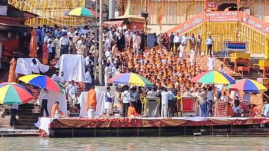 हरिद्वार में कैबिनेट बैठक से पहले सीएम धामी और मंत्रियों ने की गंगा पूजा, प्रदेश की सुख समृद्धि की कामना की