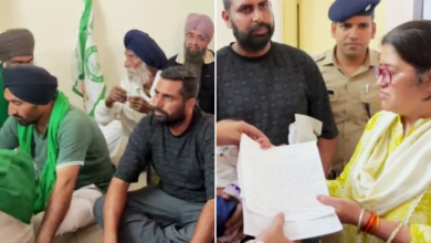 MLA अरविंद पांडे भूमि विवाद में नया मोड़, 40 दिन की बच्ची के साथ किसान का धरना