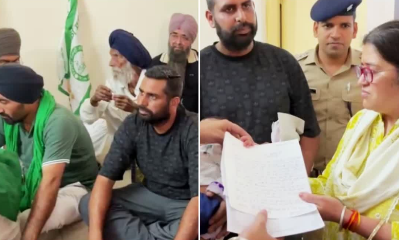 MLA अरविंद पांडे भूमि विवाद में नया मोड़, 40 दिन की बच्ची के साथ किसान का धरना