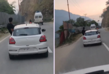 चलती गाड़ी में स्टंटबाजी करना युवक को पड़ा भारी, पुलिस ने लिया सख्त एक्शन