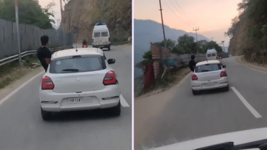 चलती गाड़ी में स्टंटबाजी करना युवक को पड़ा भारी, पुलिस ने लिया सख्त एक्शन