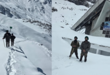 Hemkund Sahib: सेना के जवान और ट्रस्ट के सदस्यों ने की हेमकुंड साहिब मार्ग की रेकी, जमी पांच से छह फीट बर्फ