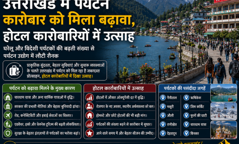 उत्तराखंड में पर्यटन कारोबार को मिला बढ़ावा, होटल कारोबारियों में उत्साह उत्तराखंड में पर्यटन कारोबार को मिला बढ़ावा, होटल कारोबारियों में उत्साह