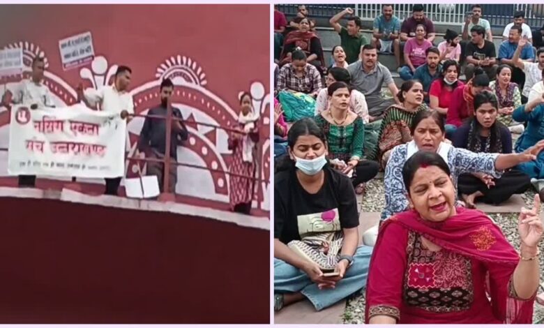 नर्सिंग अभ्यर्थी के साथ पानी की टंकी पर चढ़ी महिला कांग्रेसी प्रदेश अध्यक्ष ज्योति रौतेला, लगाया अनदेखी का आरोप