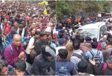 केदारनाथ यात्रा: सोनप्रयाग में लगा यात्रियों का भयंकर जाम, सुबह से यात्री कर रहे धाम जाने का इंतजार, देखें वीडियो