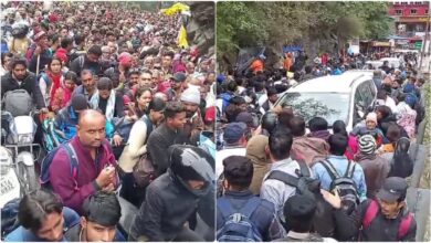 केदारनाथ यात्रा: सोनप्रयाग में लगा यात्रियों का भयंकर जाम, सुबह से यात्री कर रहे धाम जाने का इंतजार, देखें वीडियो