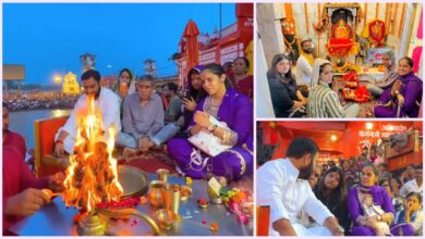 अचानक हरिद्वार पहुंची साइना नेहवाल, हरकी पैड़ी पर गंगा आरती और चंडी देवी मंदिर में की पूजा-अर्चना