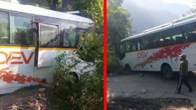उत्तराखंड में बड़ा हादसा टला, केदारनाथ यात्रियों की बस पैराफिट तोड़कर खाई के ऊपर लटकी, 22 लोग थे सवार