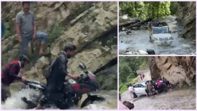 उत्तराखंड में मानसून का कहर, सड़कें बनीं दरिया, जान जोखिम में डालकर नाला पार कर रहे लोग