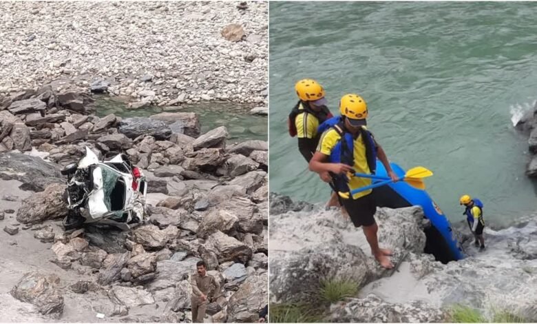 देवप्रयाग: चंडीगढ़ से रुद्रप्रयाग जा रही हरियाणा नंबर की कार अनियंत्रित होकर गहरी खाई में गिरी, दो मौतें देवप्रयाग: चंडीगढ़ से रुद्रप्रयाग जा रही हरियाणा नंबर की कार अनियंत्रित होकर गहरी खाई में गिरी, दो मौतें